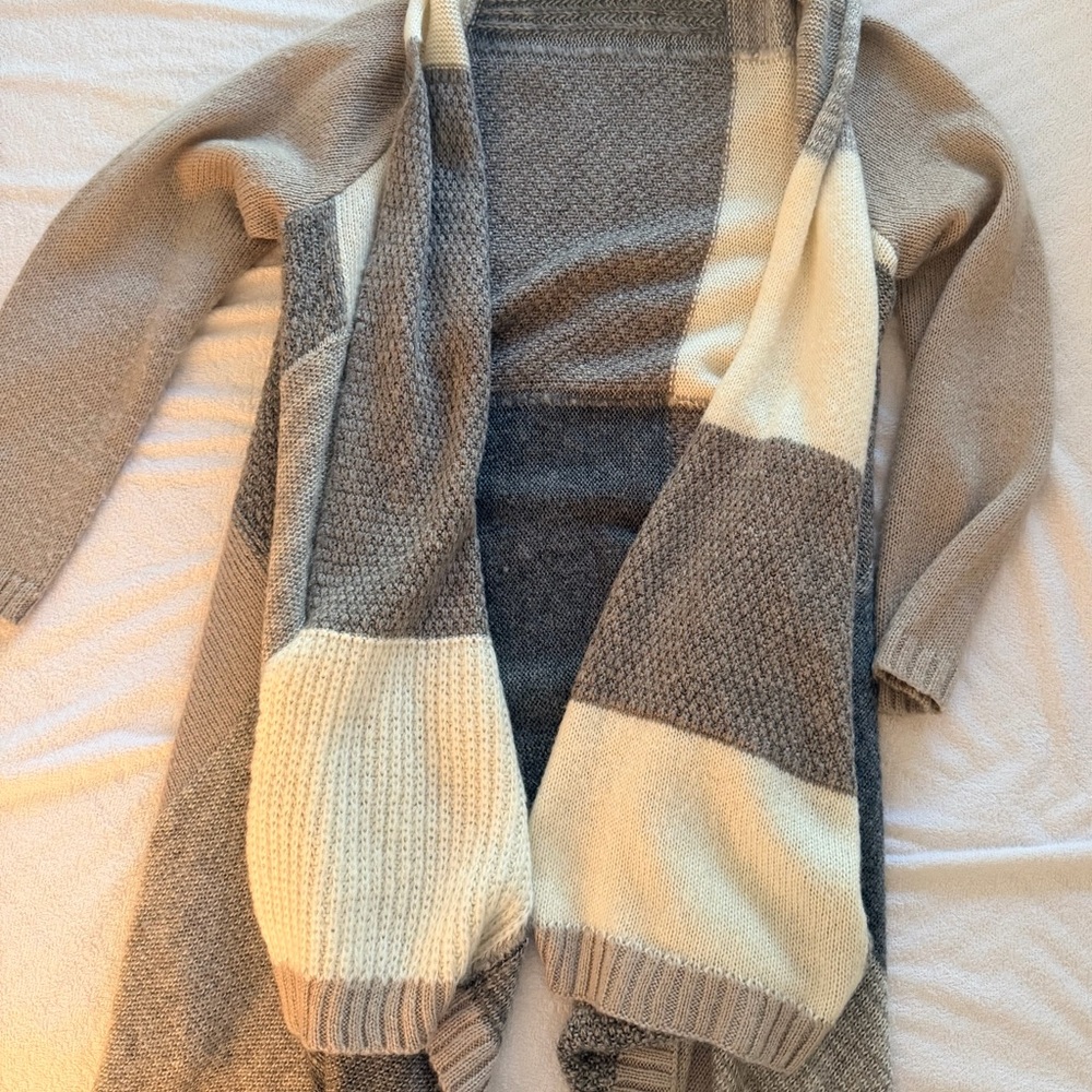 Chico's Neutral Patchwork Cardigan - image 2